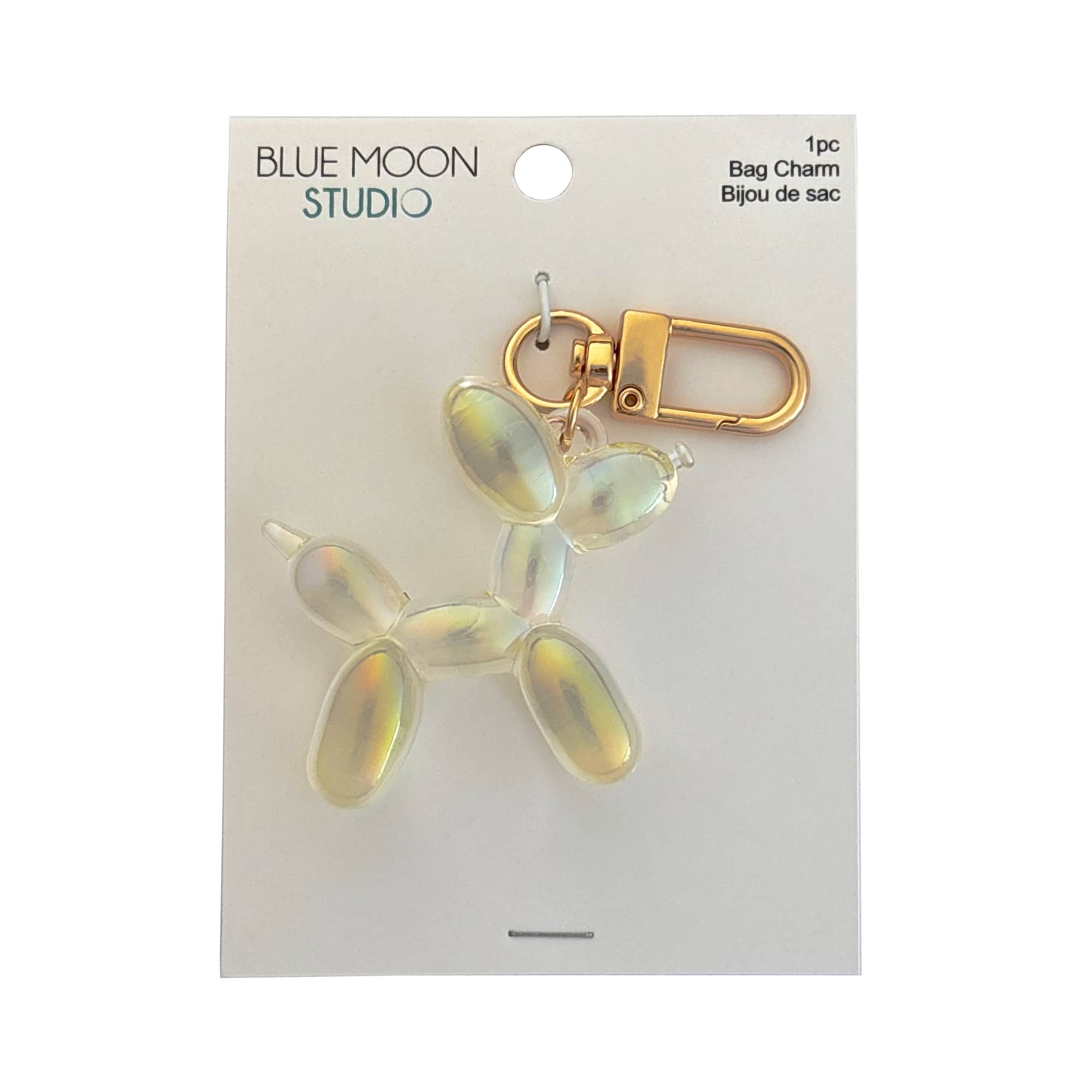 Blue Moon Studio™ Clear AB Balloon Dog Bag Charm